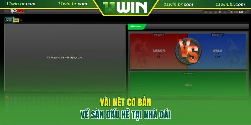 đá gà 11Win 1 Tổng quan sảnh đá gà trực tuyến 11WIN với 4 nhà cung cấp